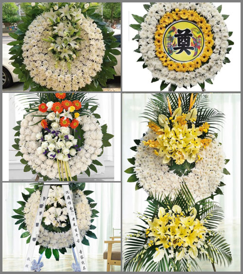 山东青岛平度市灰埠镇界山潘家村花圈速递