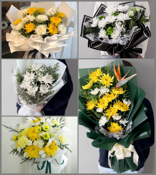 山东青岛平度市灰埠镇界山潘家村白事花束代送
